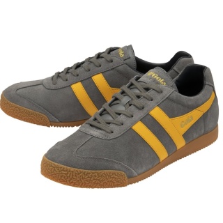 Gola Sneaker Harrier Suede-Leder aschegrau/gelb/navyblau Herren